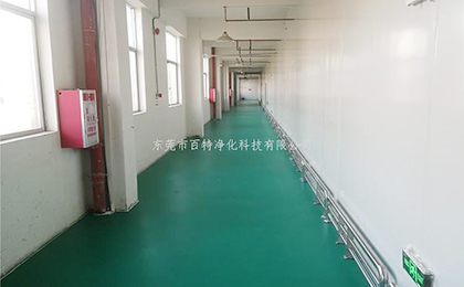 電子車間（jiān）通道做石塑片（piàn）材地板